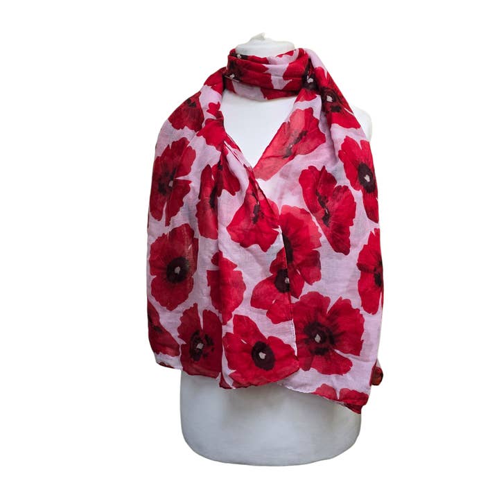 Poppy Print Dame Sommer Tørklæde for engroshandel hos Strathurie