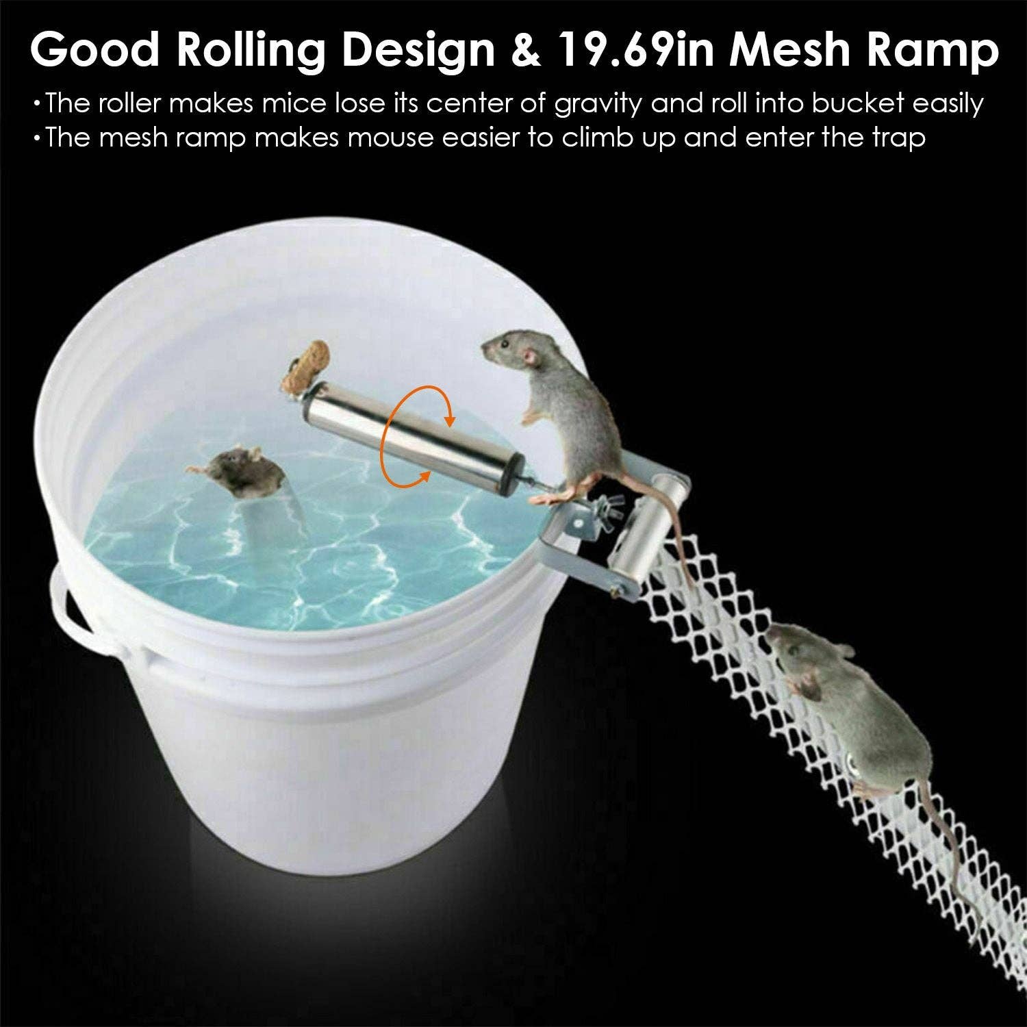 Silver Reusable Mice Rat Mouse Killer Roll Trap Log Rolling Mouse Catcher Rodent Traps Mouse Control for wholesale on Faire2