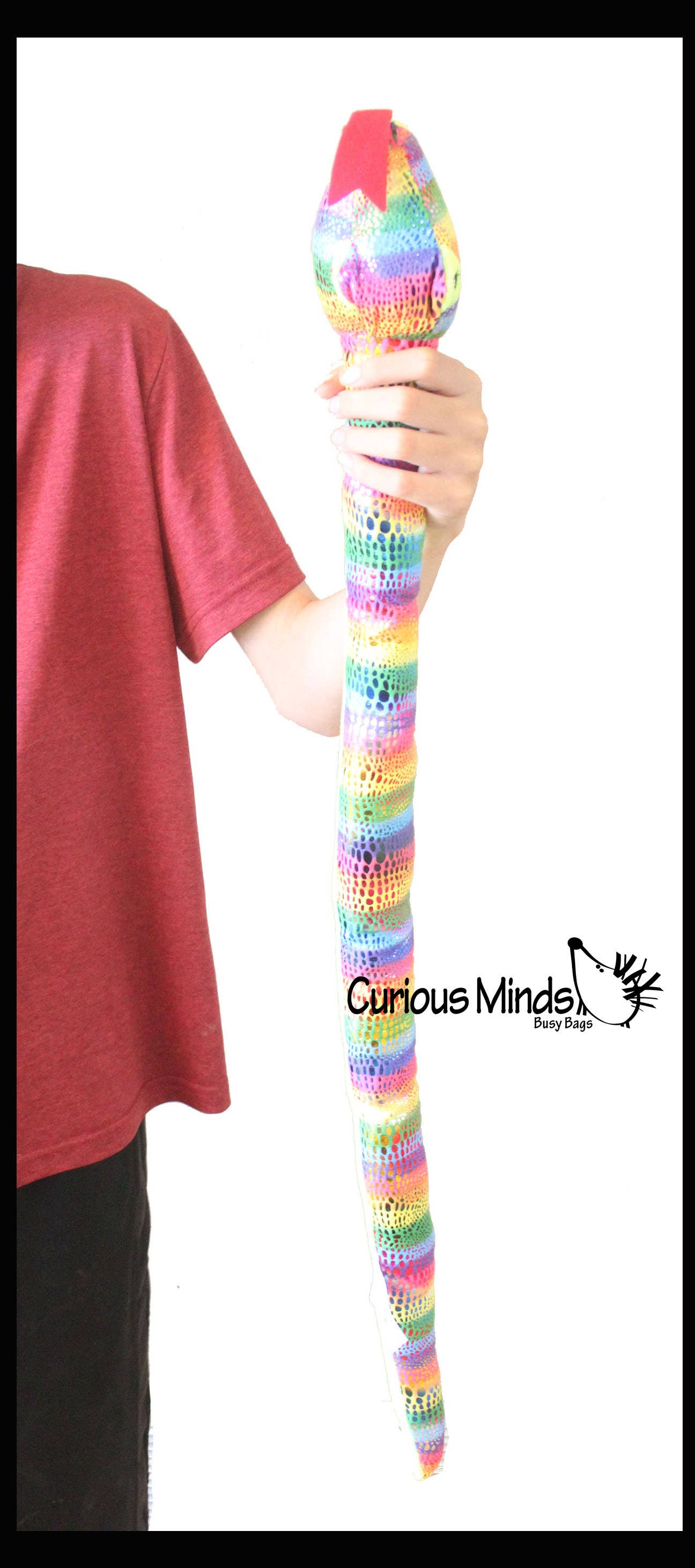 Curious Minds Toys - Venta al por mayor Peluche - Niños y bebés - 1 serpiente de peluche, 33 pulgadas, brillante, brillante, brillante, material12