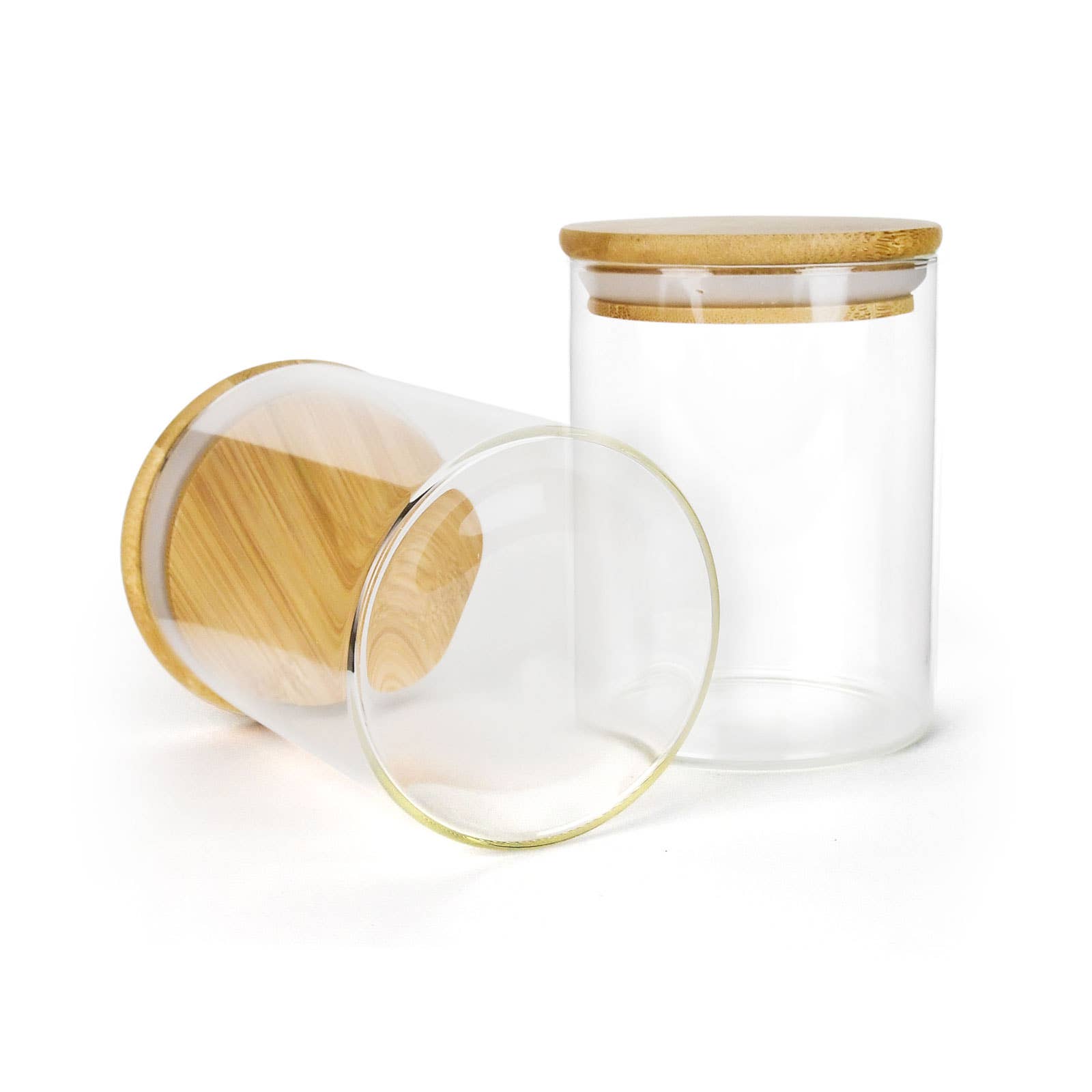 Human Objects® - Wholesale Jar - 18oz Glass Jar w/ Bamboo Lid – Eco-Friendly Jar – 40 Qty