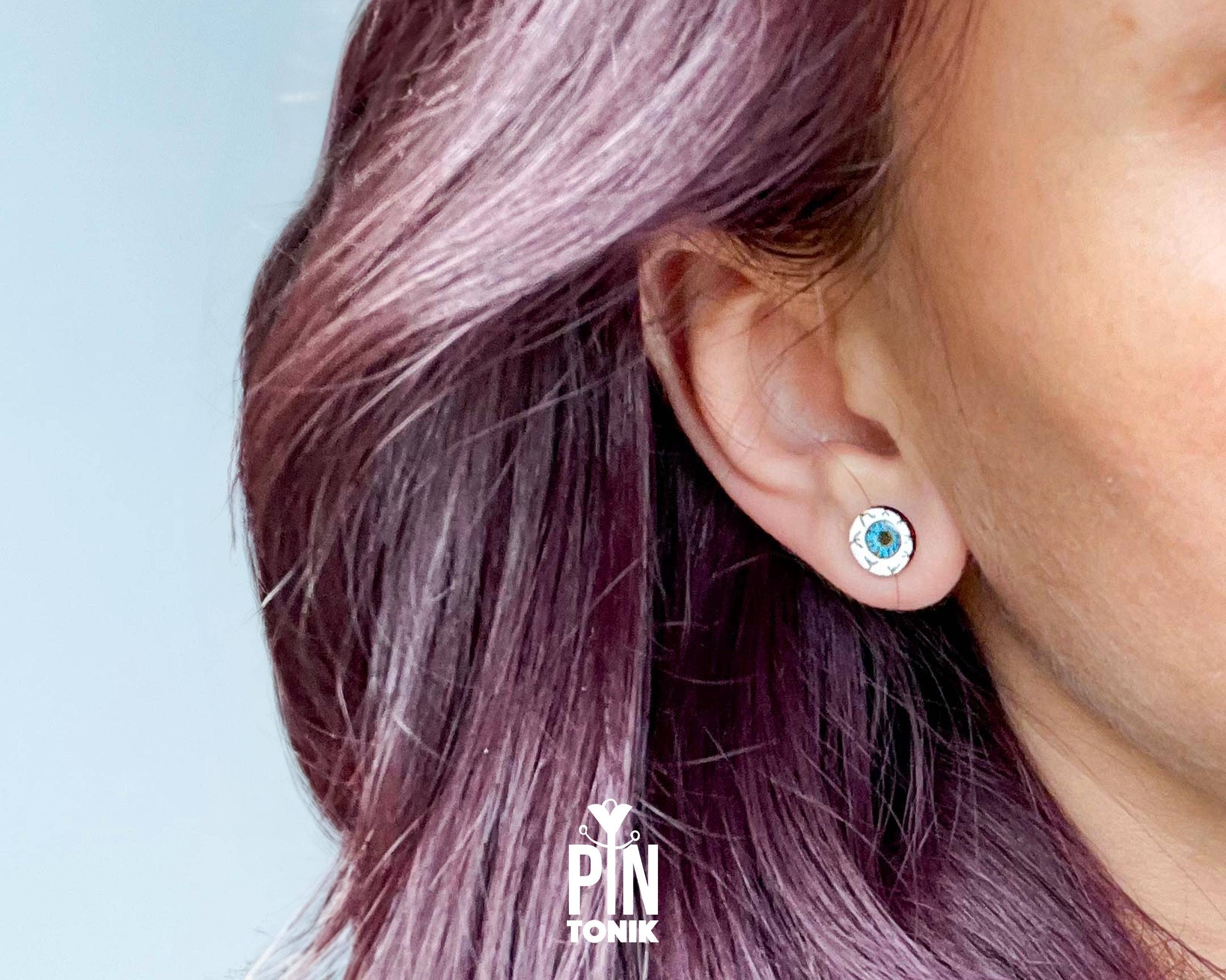 PinTonik - Wholesale Stud/Post Earrings - Spooky Eyeball Earrings - Creepy Halloween Accessories4