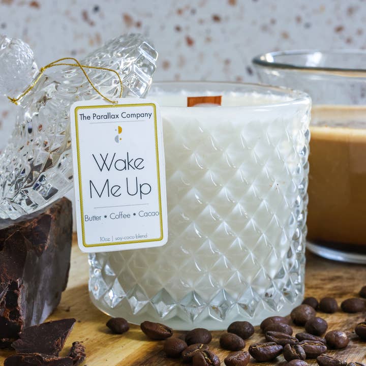 The Parallax Company - Wholesale Jar/filled candle - Wake Me Up 10oz • Scented Wooden Wick Soy Candle1