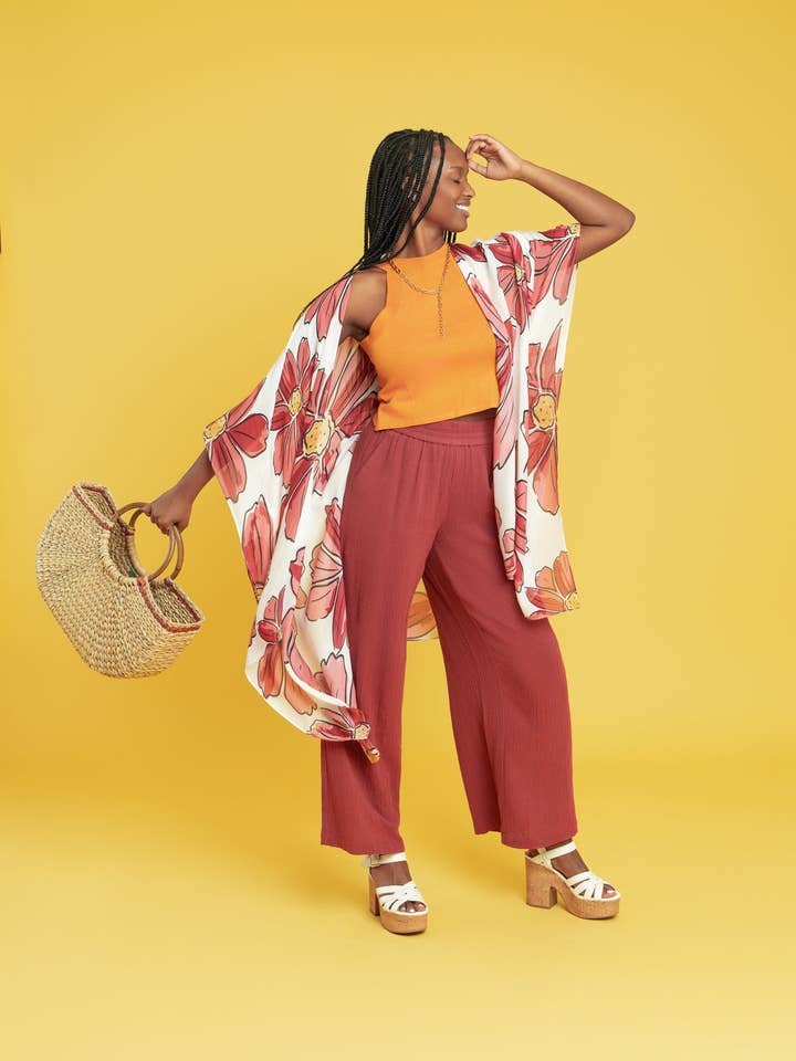 Santana Printed Ruana for wholesale by Gyal Bashy