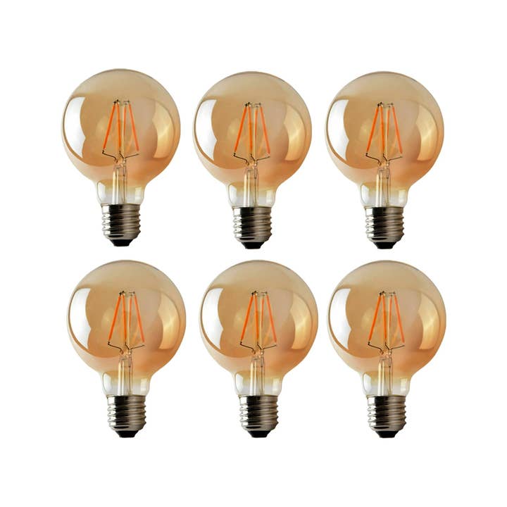 Ledsone - Wholesale Light bulb/puck - 6 Pack G95 Bulb E27 4W LED Globe Vintage LED Retro Light Bulbs~4167