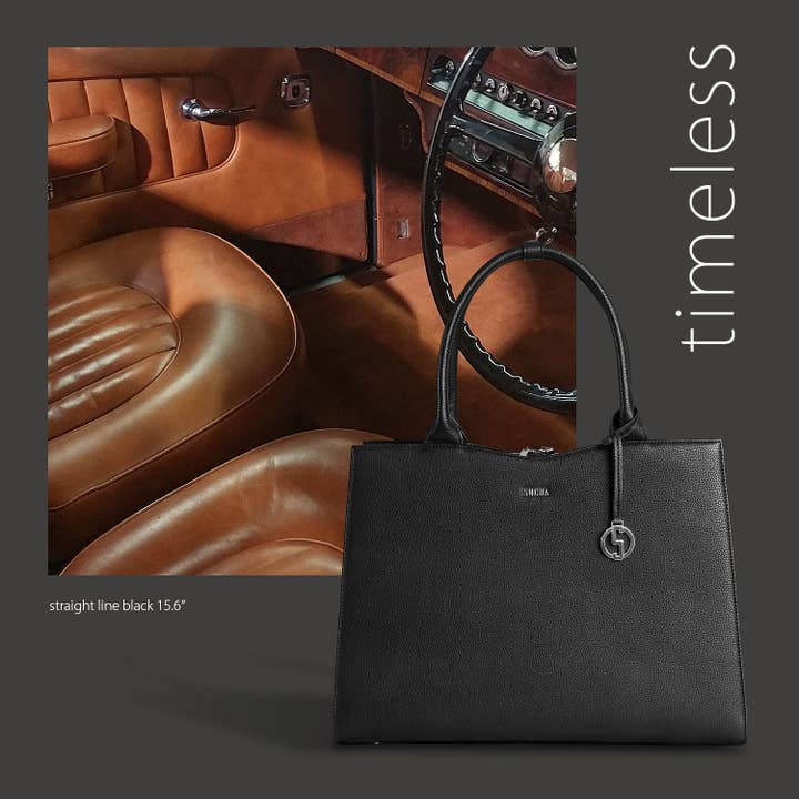 Socha - Venta al por mayor Bolsa de portátil - Mujer - Bolsa para ordenador portátil/bolsa de negocios para mujer - negro recto de 15 pulgadas15