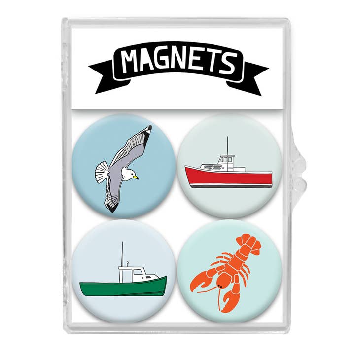 New England Magnet Set Maine New Hampshire Cape Cod Souvenir for wholesale by Made by Nilina