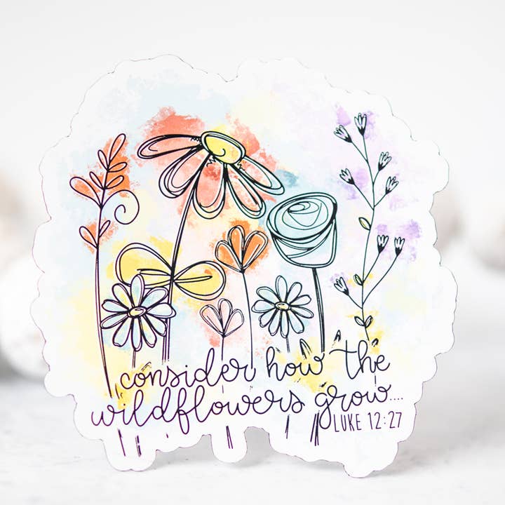 Savannah and James Co – Großhandel Magnete – Christlicher Magnet „Betrachten Sie die wilden Blumen“0