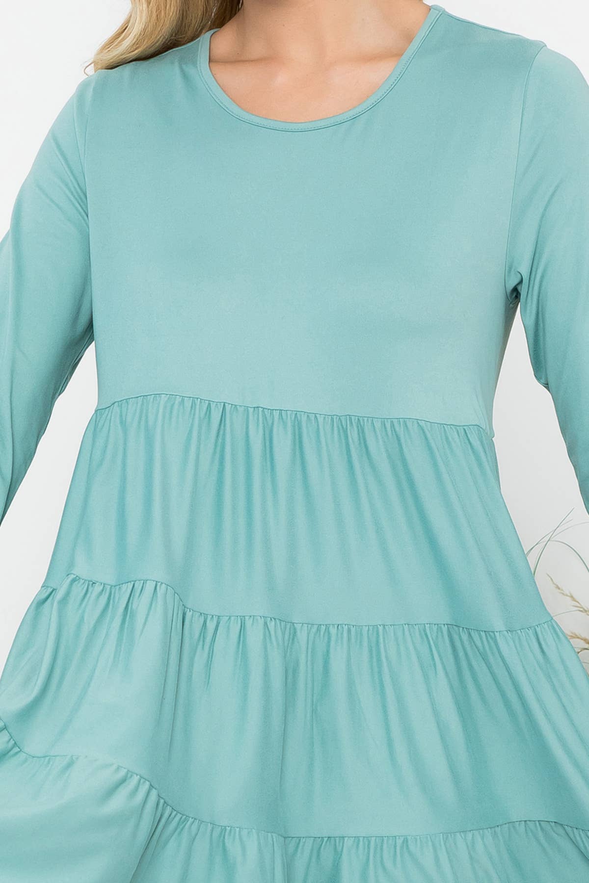 You & Me - Wholesale Tuniek - Dames - YMT20005V-STEVIGE GELAAGDE TOP MET LANGE MOUWEN61