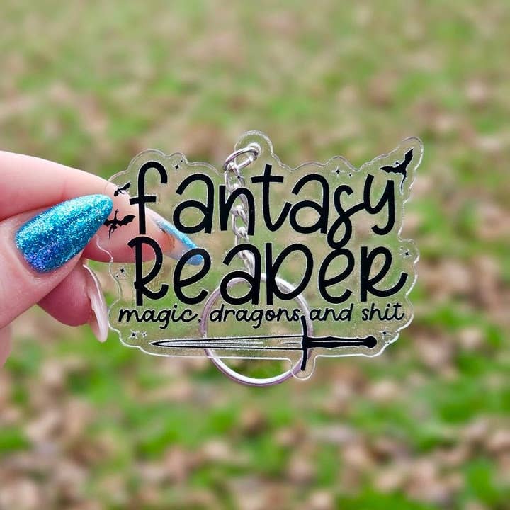 Fantasy Reader Keychain for wholesale by Awfullynerdy.co