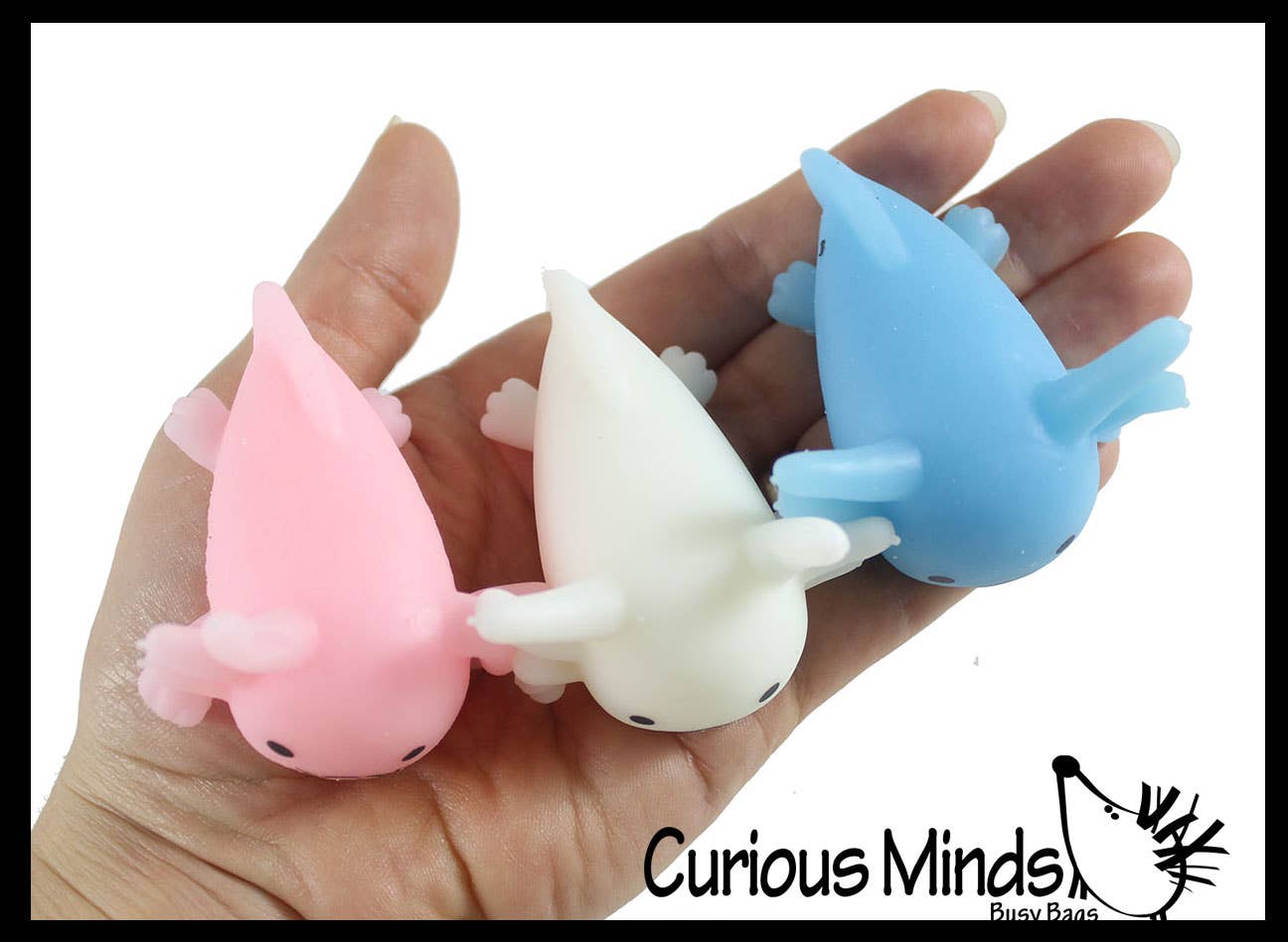 Curious Minds Toys - Wholesale Squishy Toy - Kids & Baby - 1 Axolotl Large Mochi - Cute Animal Gummy Mochi Fidget Squis2