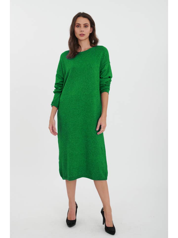 ORNELLA PARIS - Vente Robe – femme - Robe pull longue unie LEL-R2227115