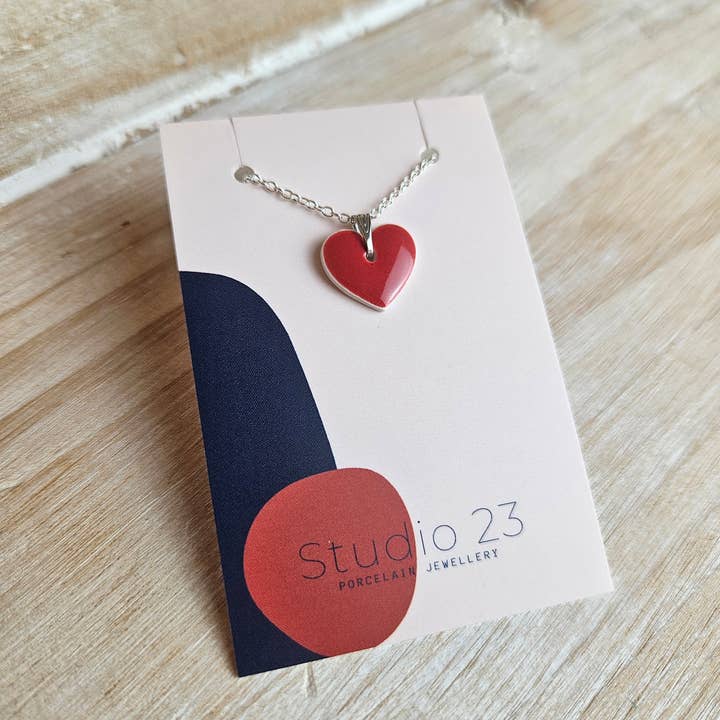 Studio 23 Ceramics - Wholesale Individual Charm/Pendant - NEW DESIGN Pendant Heart8