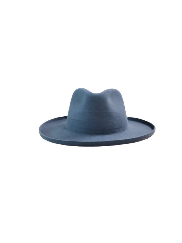 The Tucson Pencil Brim Rancher - Wool Felt - Stone Blue for wholesale by Wilder and Soul Wholesale Hats