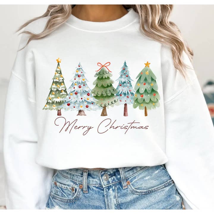 Merry Christmas T-Shirt or Crew Sweatshirt for wholesale by Peach Closet