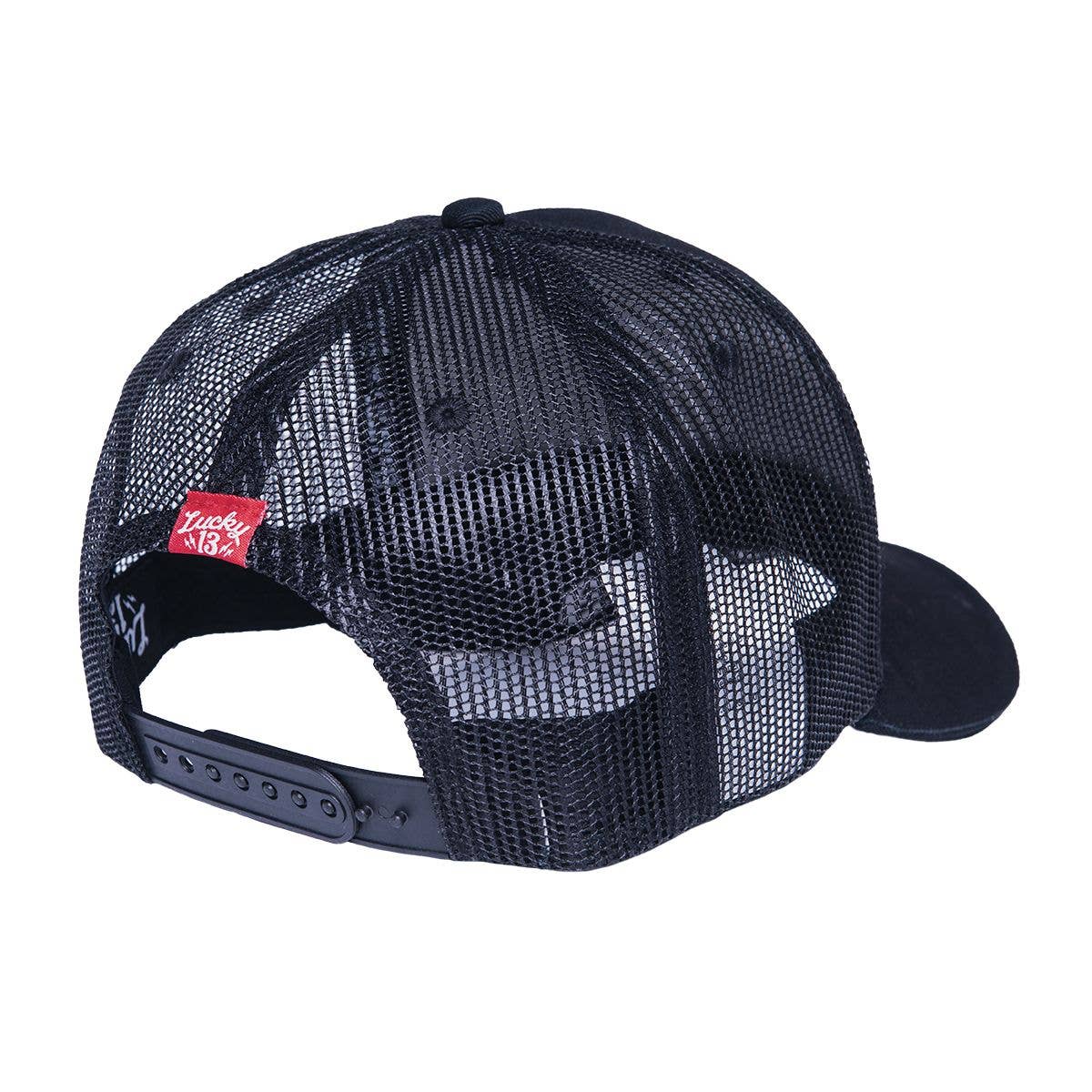 Lucky 13 - Venta al por mayor Gorra trucker - Unisex - Gorra Trucker « FAST AND LOUD » Ajustable - Negra1