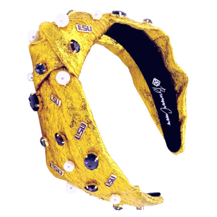 Bandeau avec logo LSU doré pour la vente par Brianna Cannon