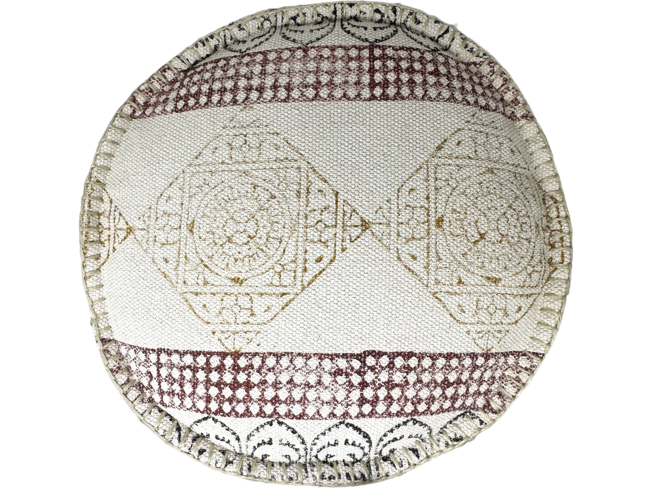 Asia West - Wholesale Pouf - Round Pouf/Ottoman/Stool-Cotton Canvas12