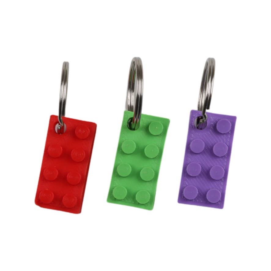 Made Happy Gifts - Wholesale Keychain - Kids - Star, Heart and Brick Zip Compatible with LEGO® Bricks1