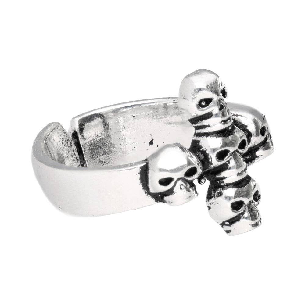 Vives de la Cortada S.L - Wholesale Cocktail/Statement Ring - Silver ring with skulls1
