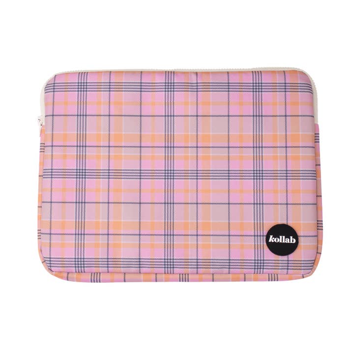Laptop Case Pink Blanket Check for wholesale by Kollab