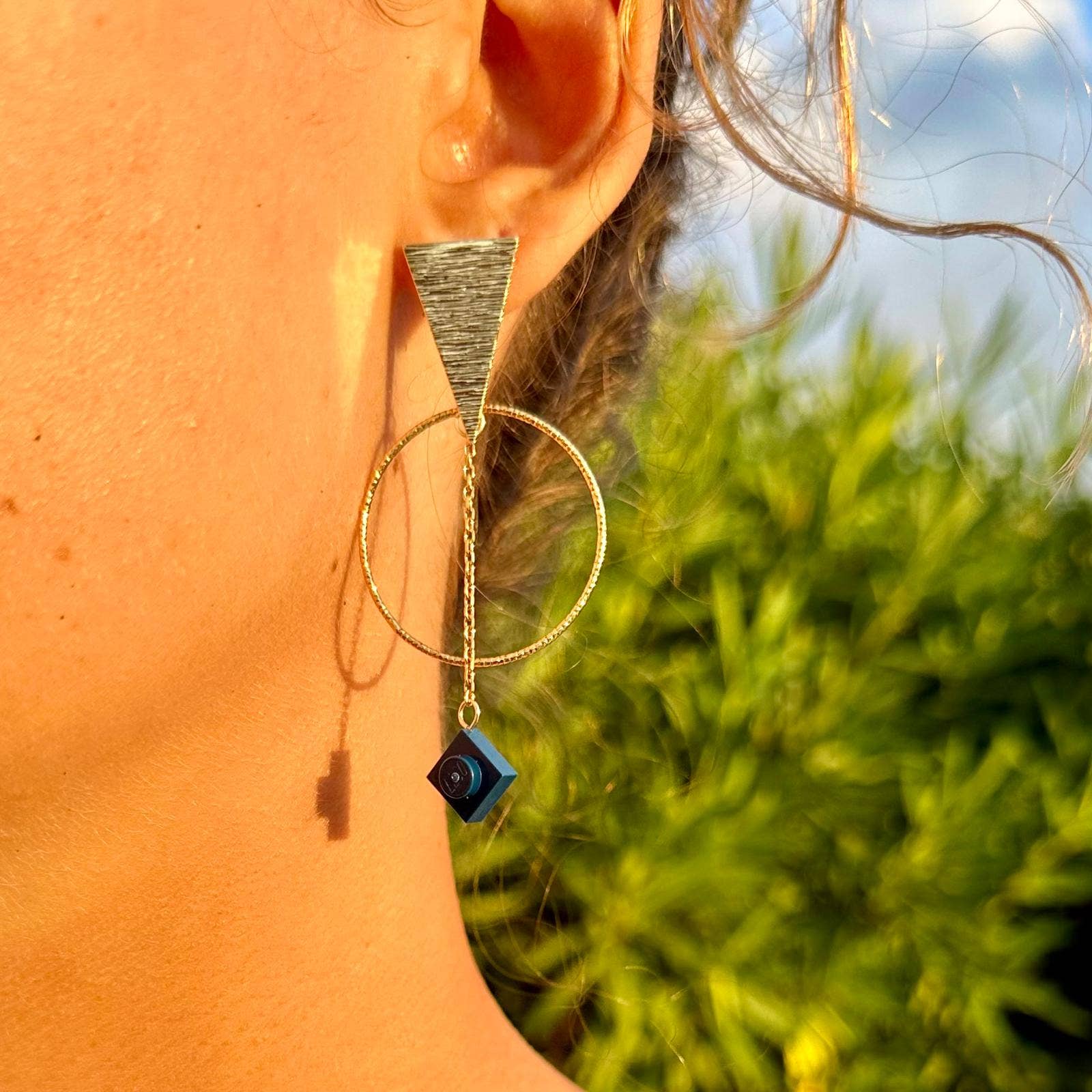 Brique d'Oreille - Vente Boucles d'oreilles pendantes - Boucles d'oreilles ethniques dorées - Les Voyageuses13