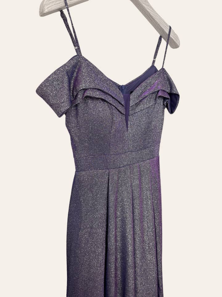 Lautinel - Wholesale Gown - Women's - Boat Neck Sequin Long Evening Dress R183610