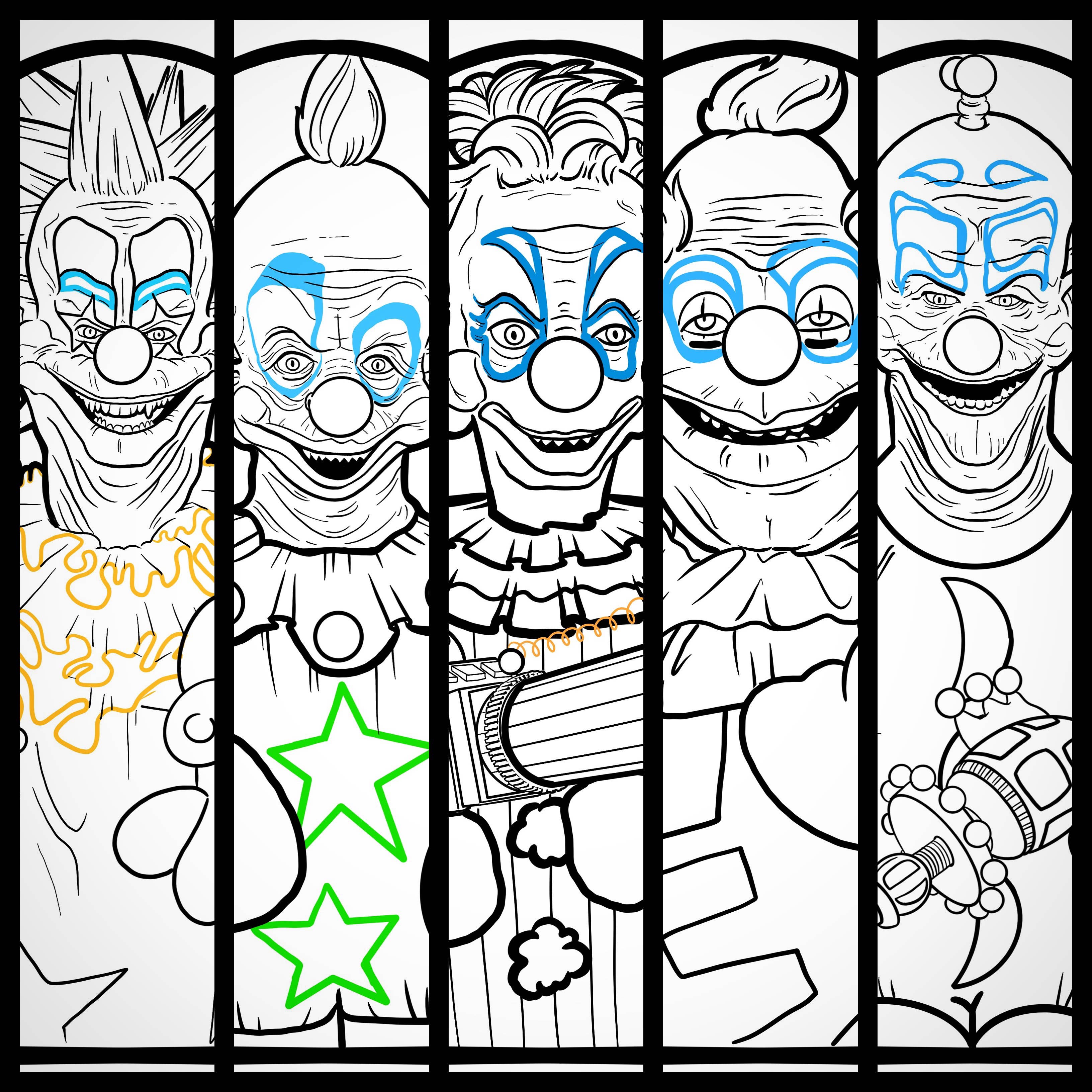 The Cuddle Cult - Wholesale Stuffed/Plush Toy - Kids & Baby - killer Klowns from Outer Space full 5 piece Plush Set3