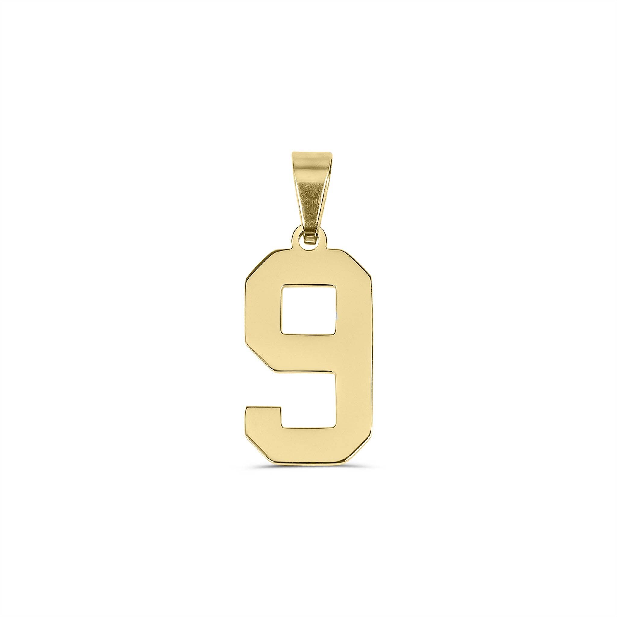 WJW – wholesale Individual charm/pendant – 18K Gold Sport Number Pendant9