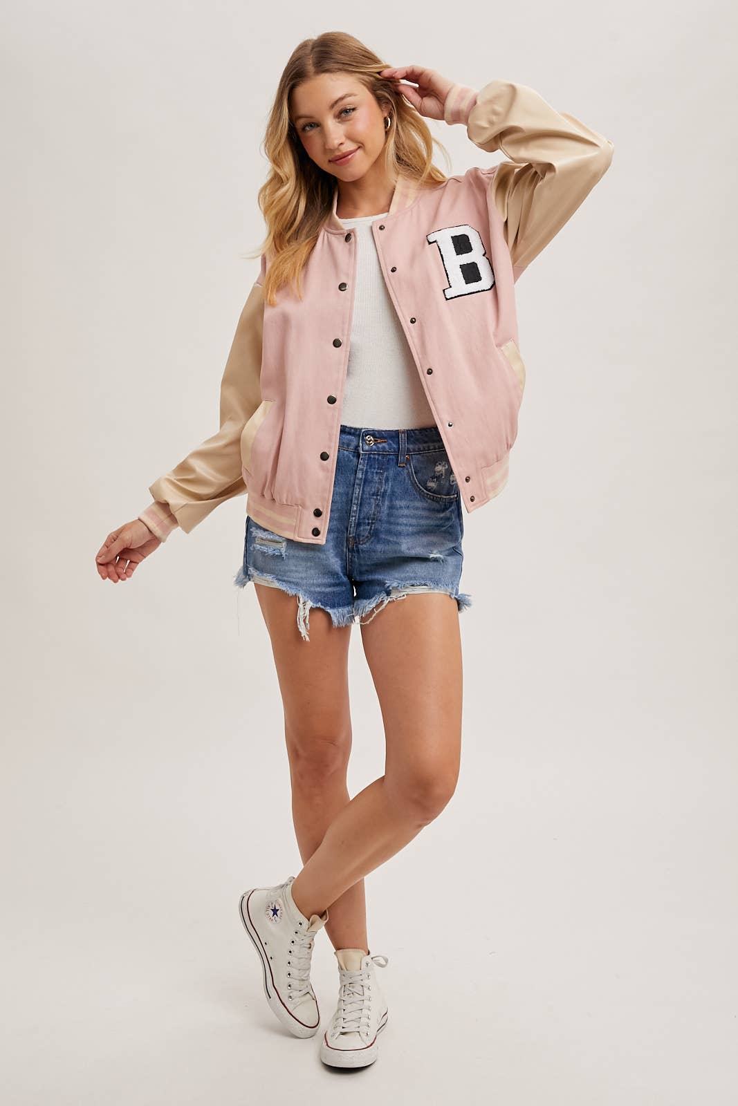 Bluivy - Wholesale Varsity/Baseball Jacket - Women's - COLOR BLOCK VARSITY JACKET19