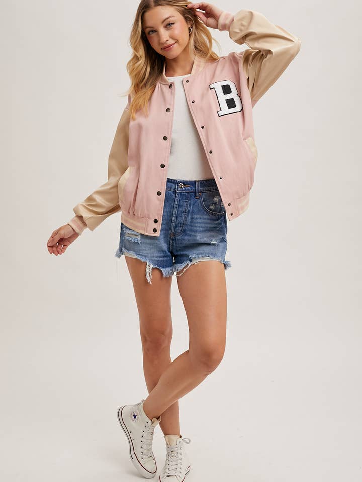 Bluivy - Wholesale Varsity/Baseball Jacket - Women's - COLOR BLOCK VARSITY JACKET19