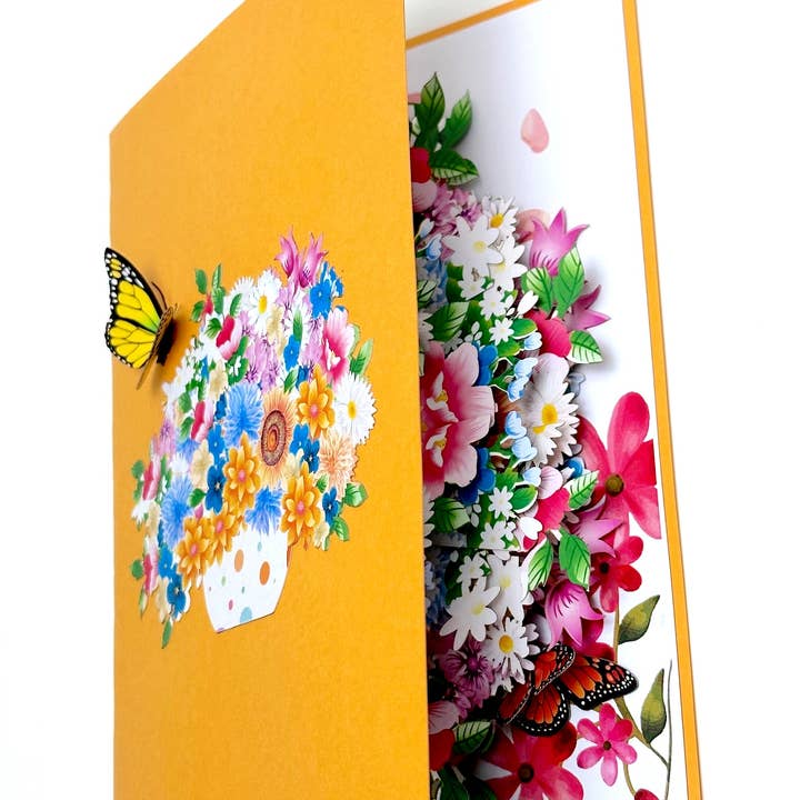 Wonder Paper Art - Wholesale Mother's Day Card - Flower vase 3D Card , Mother's Day card