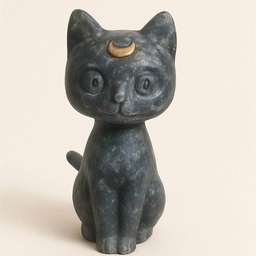 Light Breeze Candle Co. - Vente Figurine décorative - Figurines de chat en pierres précieuses artisanales Pierres spirituelles pour la décoration intérieure1