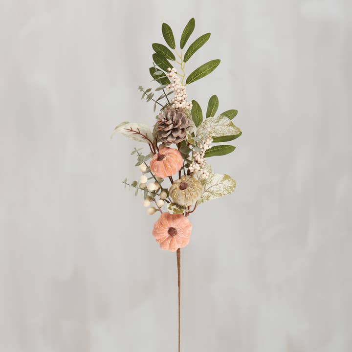 Autumn Pumpkin Floral Pick for wholesale by Primitives by Kathy