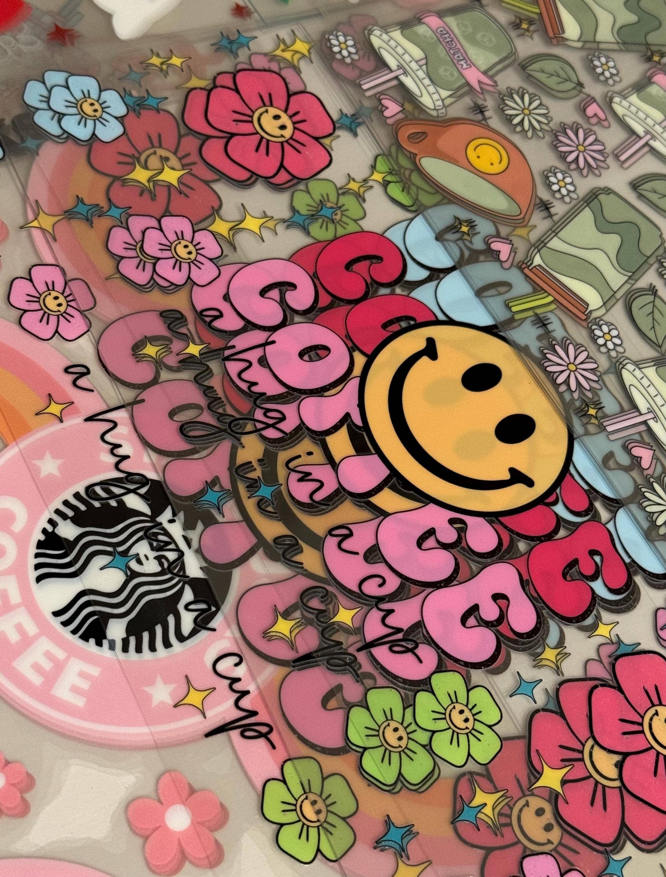 Crafty Treasures - Wholesale Sticker - COFFEE/ TEA Bundle of 5, 10 UV DTF 16oz Wraps, Wholesale1