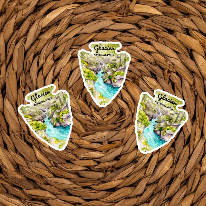 Glacier National Park Montana Sticker for wholesale by Studio Katie