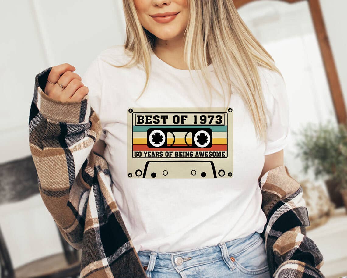 House Of Rodan - Vente T-shirt à imprimés – homme - Best Of 1973 - T-shirt rétro avec cassette pour 50e anniversaire1