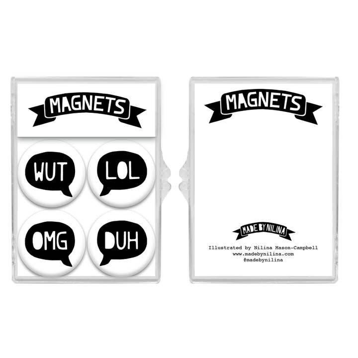 Jeu d'aimants à bulles vocales pour la vente par Made by Nilina