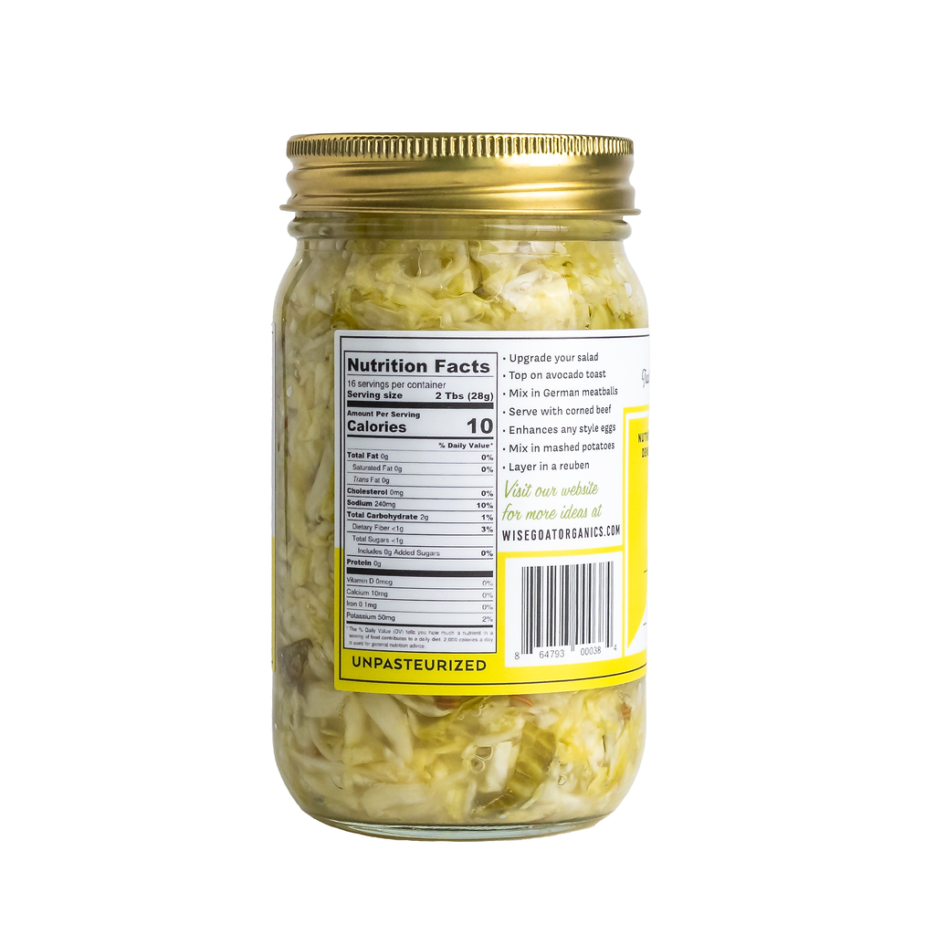 Wise Goat Organics LLC - Wholesale Pickled Vegetables - Classic Kraut1