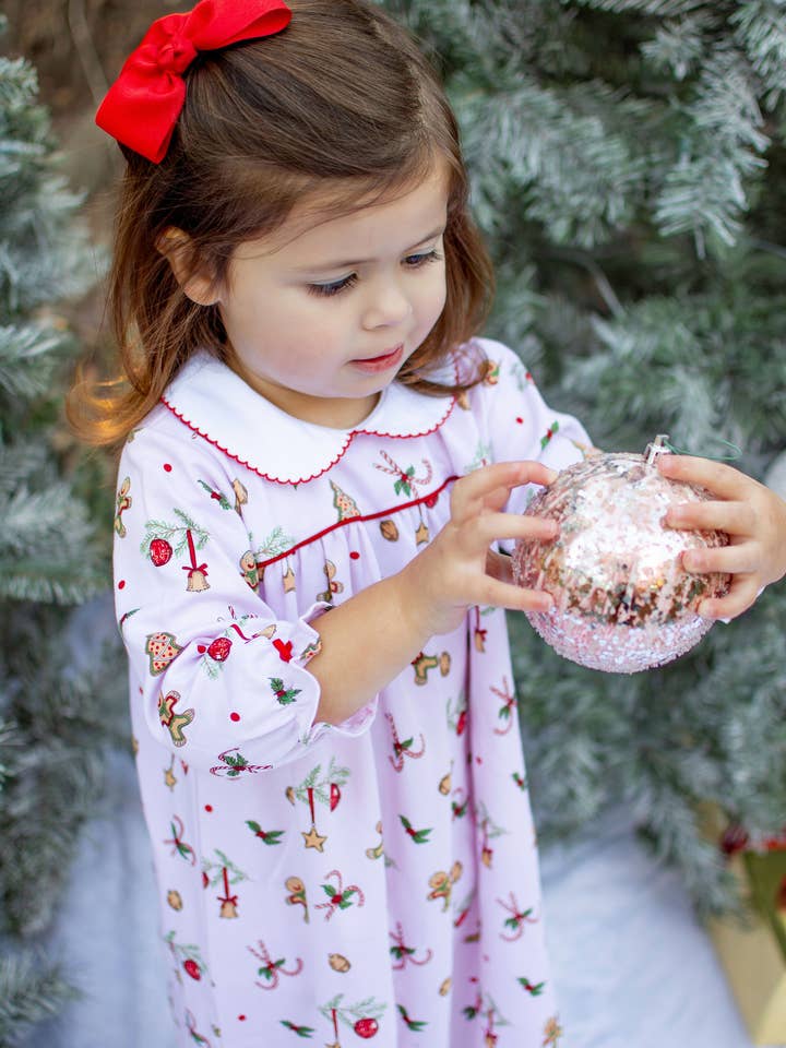 Marco and Lizzy - Wholesale Dress - Kids - Christmas Gingerbread Pima cotton Girl dress