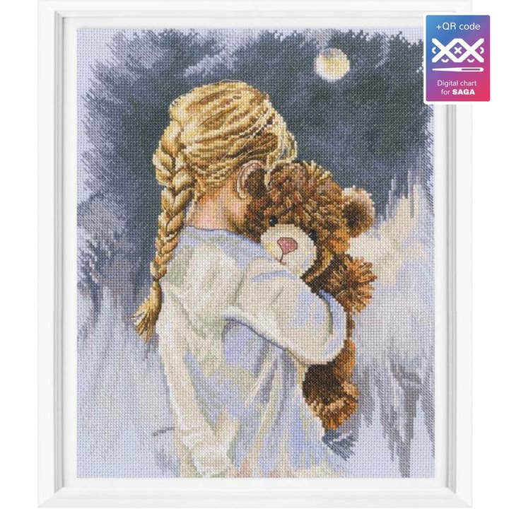 Cross Stitch Kit RTO Counted Girl and Teddy M997 for wholesale by RTO&Collection D'Art (RTO Baltic OU)