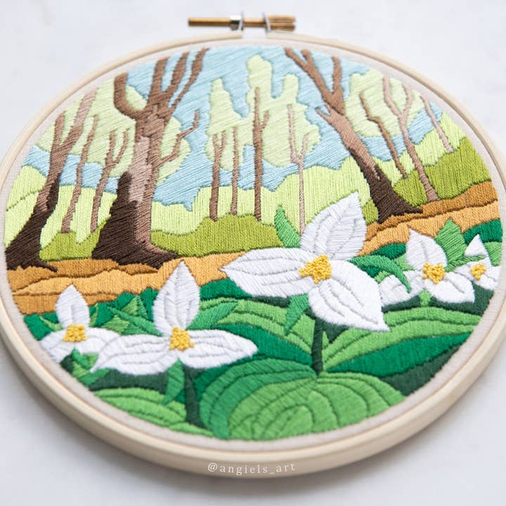 Angiels Art - Wholesale Craft Sewing Kit - Trillium DIY Embroidery Kit2