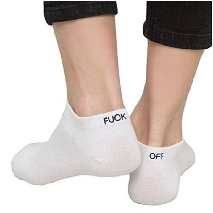 Disrupted Industries - Wholesale Socks – Unisex - Fuck Off Ankle Socks