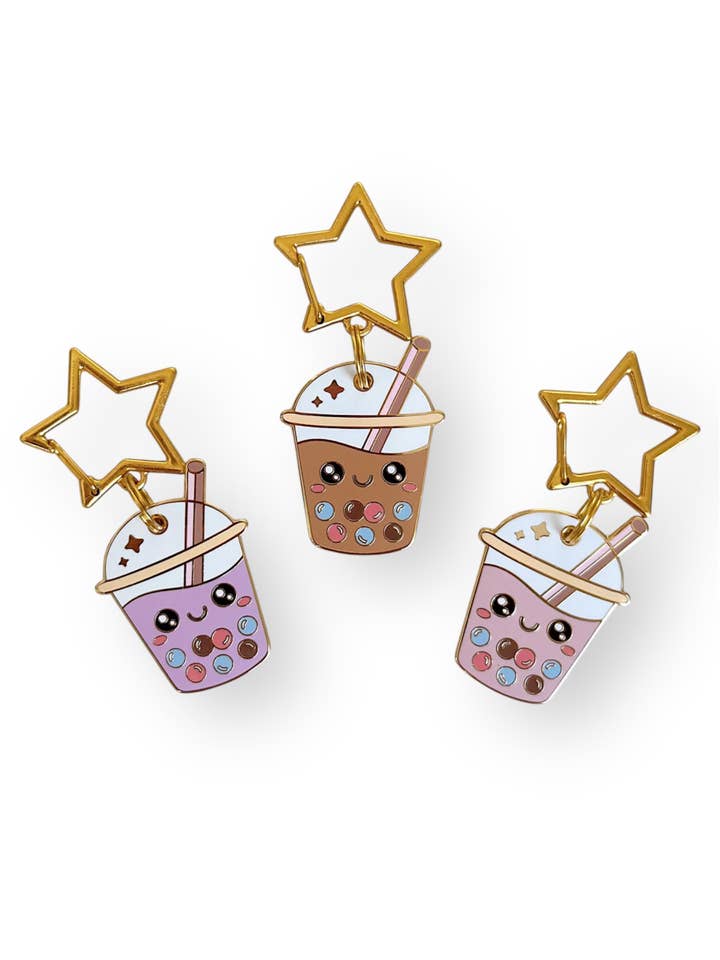 Boba-Tee-Emaille-Haustier-ID-Anhänger für den Großhandel von Pleione Creative