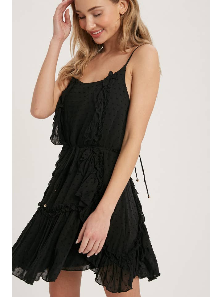 Bluivy - Wholesale Dress - Women's - LACE UP BACK RUFFLE MINI DRESS9