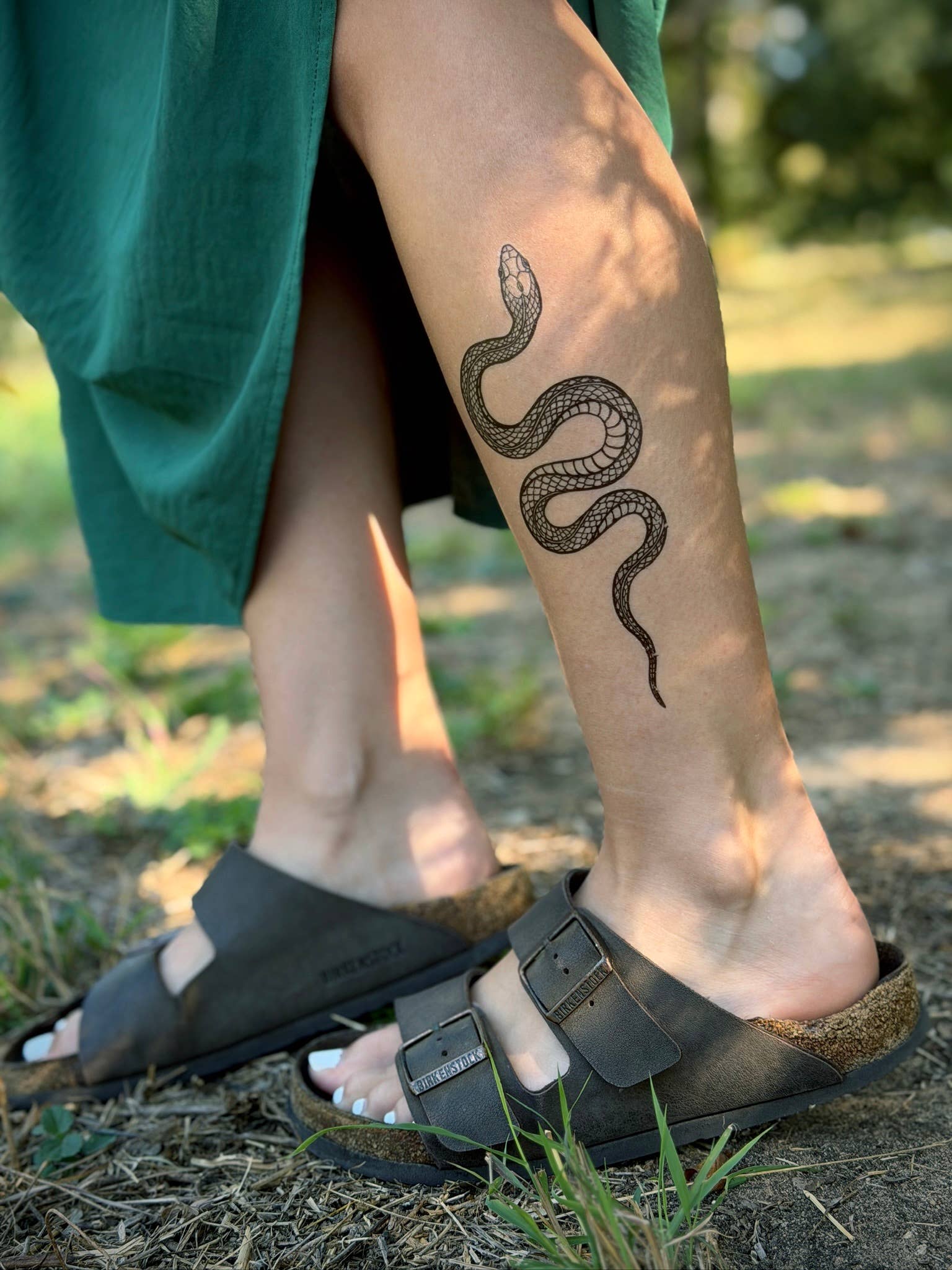 NatureTats - Wholesale Temporary Tattoo - Garden Snake Temporary Tattoo2