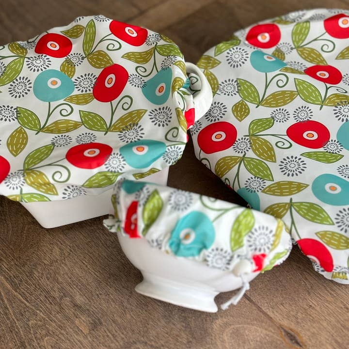 Kit Carson Accessories - Wholesale Food Storage Wrap/Bag - Dish Cover and Bowl Covers - Bright Flowers5