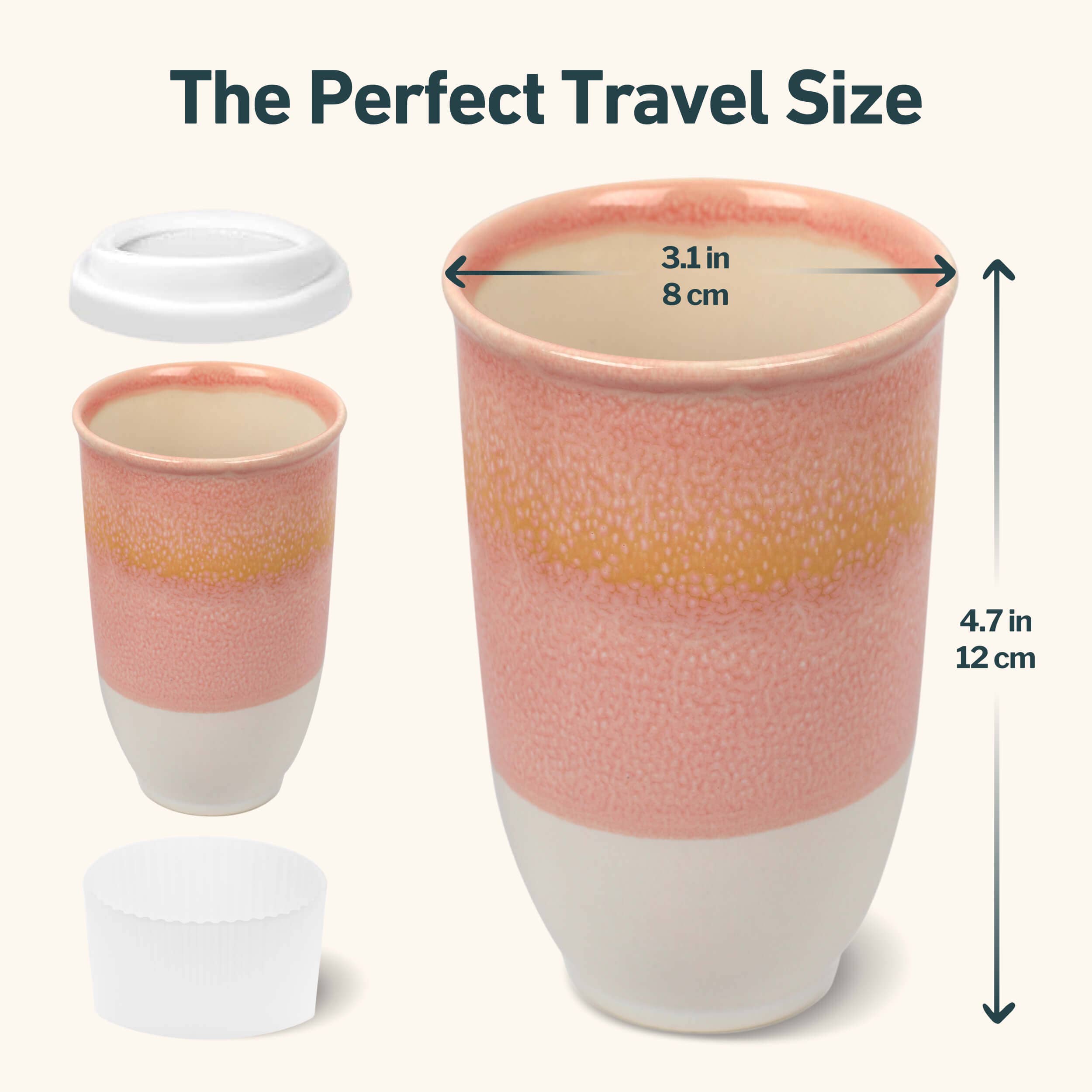 Nova Ceramics Travel Mugs - Wholesale Coffee/Tea Cup - Afterglow 12oz Ceramic Travel Mug – Reusable & Giftable3