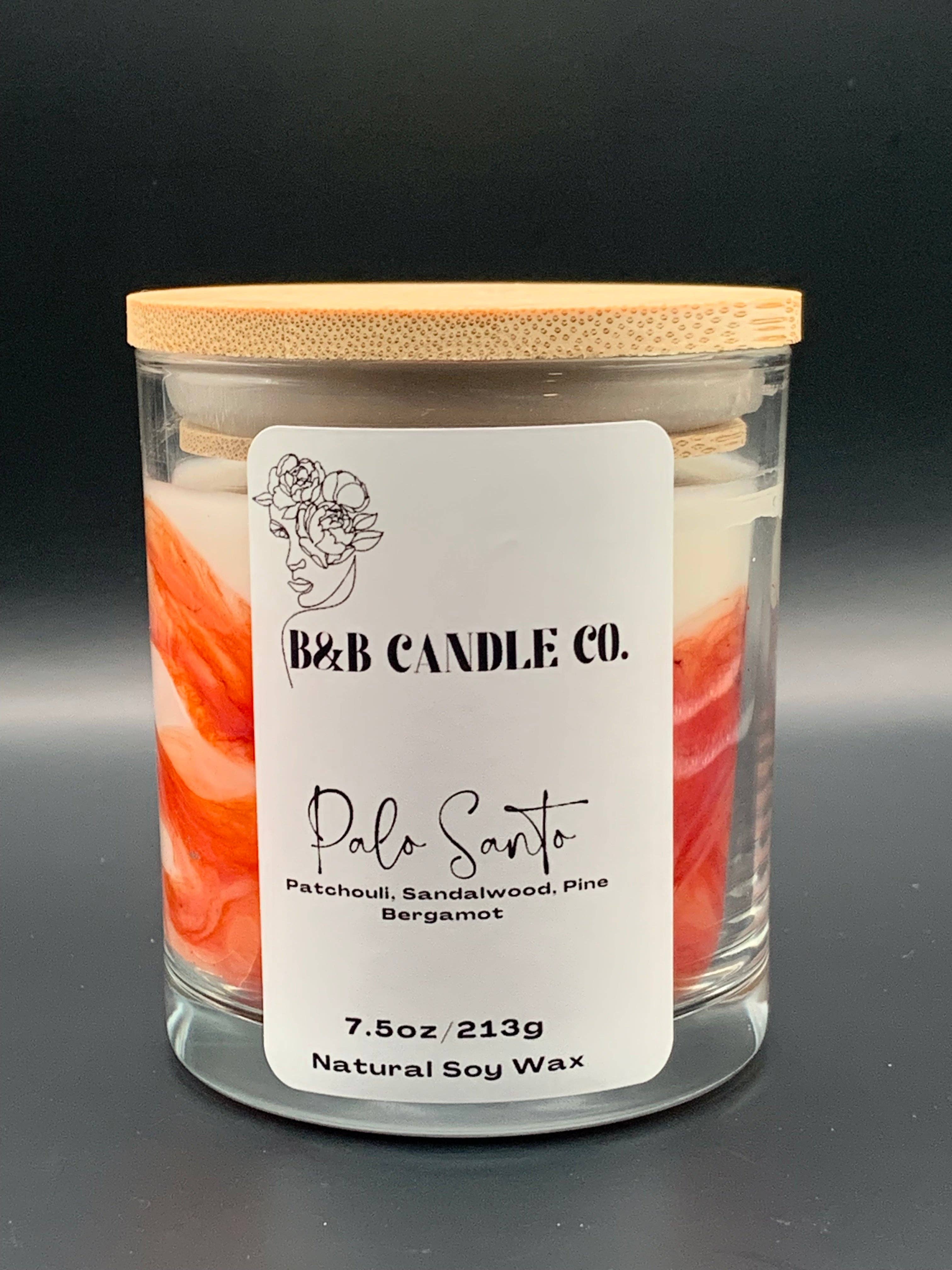 B&B Candle Co. - Wholesale Jar/Filled Candle - Palo Santo Scented Candle with Incense and Patchouli Aromas3