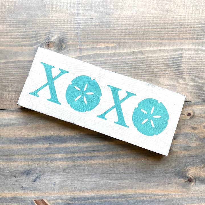 Anchored Soul Designs - Wholesale Sign - Sand Dollar XOXO Sign, Valentine's gift beach coastal decor3