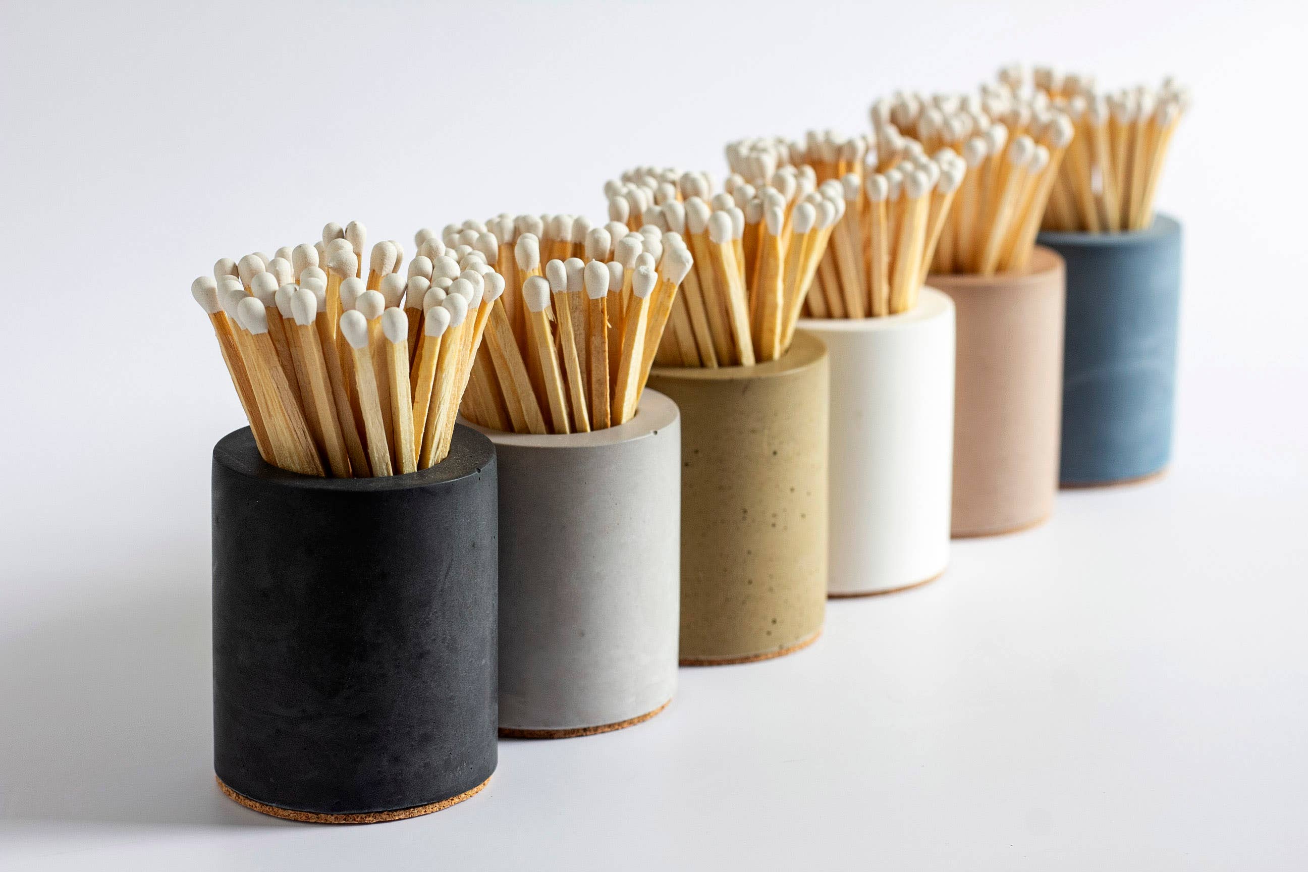 Tenn Prairie – wholesale Match holder – Cylinder Match Holder – Concrete Design with 3-Inch Safety Matches12